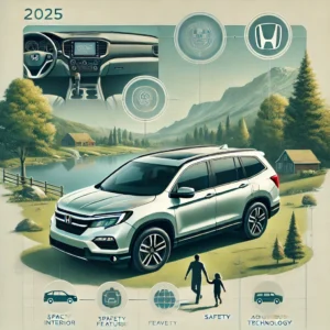 2025 Honda Pilot showcasing sleek design in an outdoor family-friendly environment, emphasizing versatility and reliability.