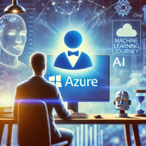 Icons representing Microsoft services like Azure Cognitive Services, Microsoft Learn, Azure Databricks, and Azure Synapse Analytics.