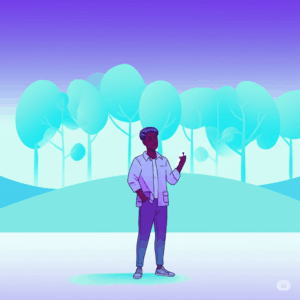 A stylized illustration of a person standing next to a Hyundai Ioniq 5 with a key and a large question mark, representing the decision-making process at the end of a lease term.