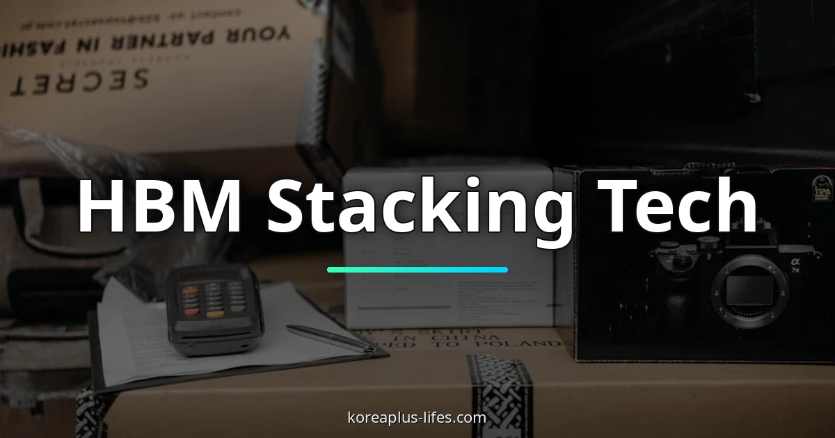 Visual representation of hbm packaging and Korea's role in the global k-semiconductor industry