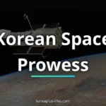 Visual representation of satellite and Korea's role in the global k-defense industry