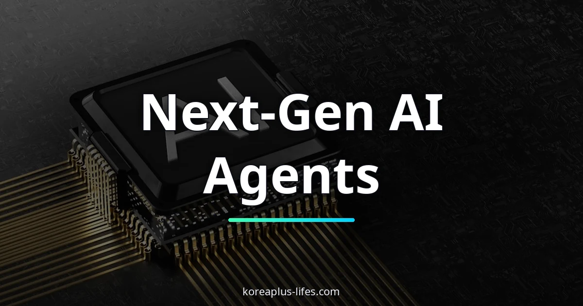 Visual representation of ai agents and Korea's role in the global k-ai & cloud industry