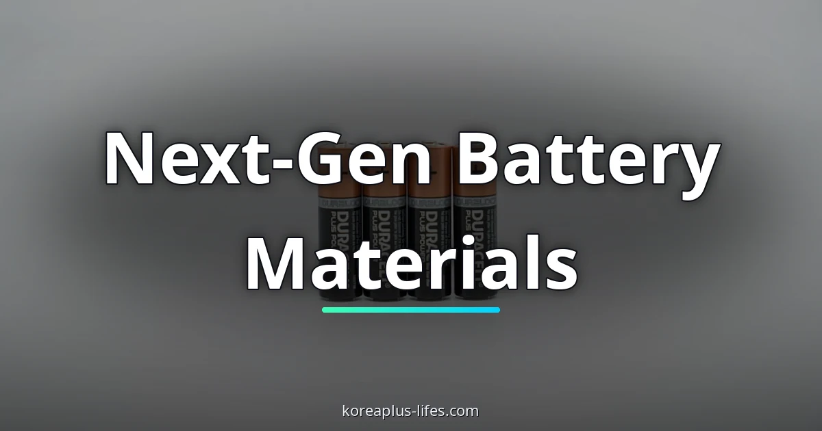 Why the Global Push for Next-Gen Grid Batteries Quietly Leads Back to Korean Material Science 1 Visual representation of battery and Korea's role in the global k-battery & mobility industry