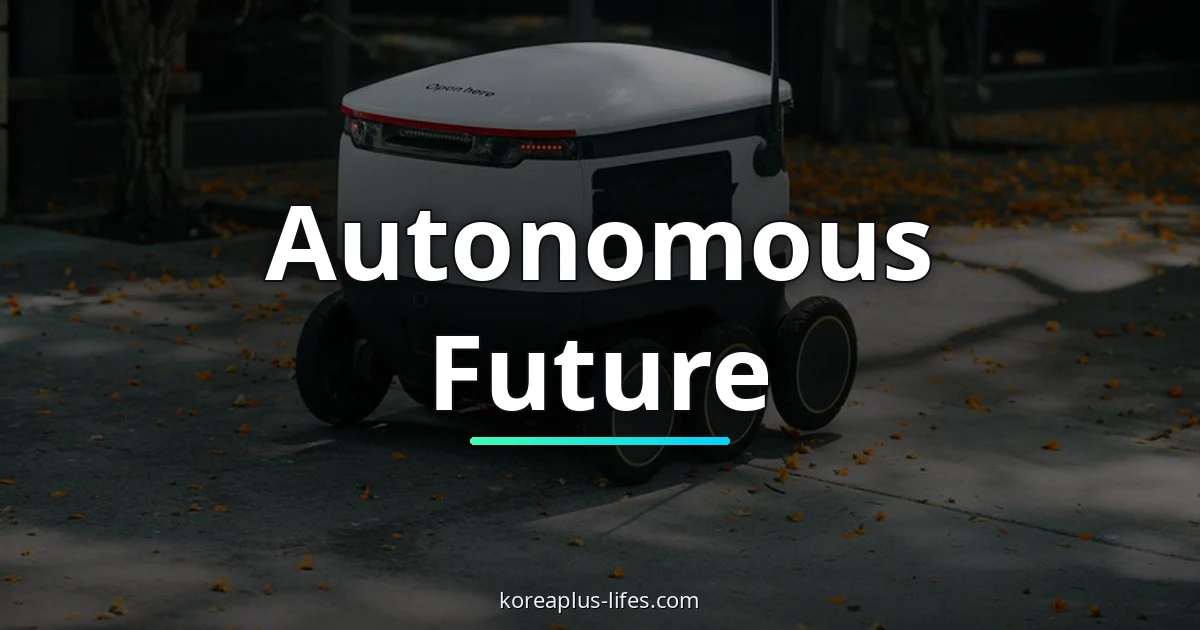 Visual representation of autonomy and Korea's role in the global k-battery & mobility industry