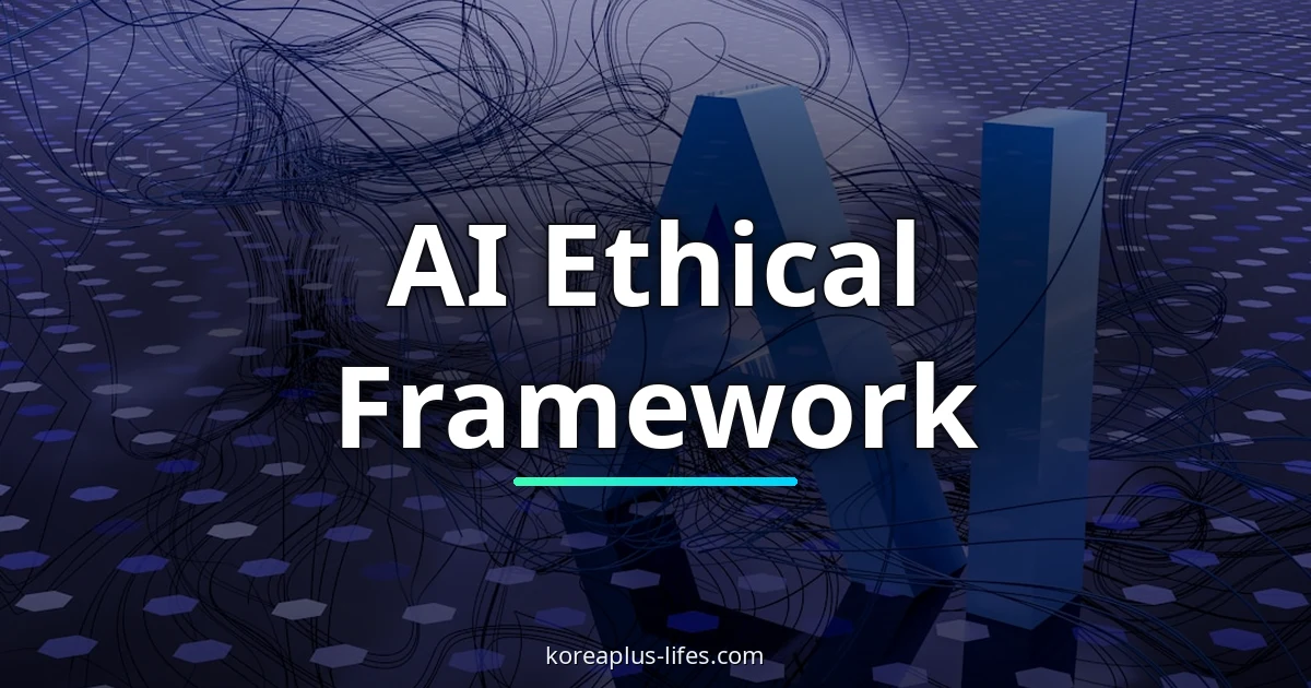 Visual representation of ai ethics and Korea's role in the global k-ai & cloud industry