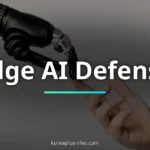 Visual representation of edge ai and Korea's role in the global k-defense industry