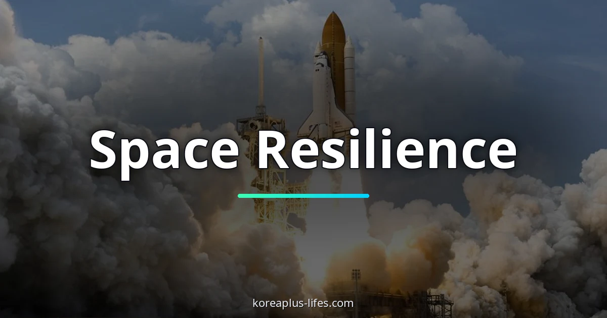 Visual representation of spacecraft and Korea's role in the global k-defense industry