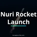 Visual representation of space launch and Korea's role in the global k-defense industry