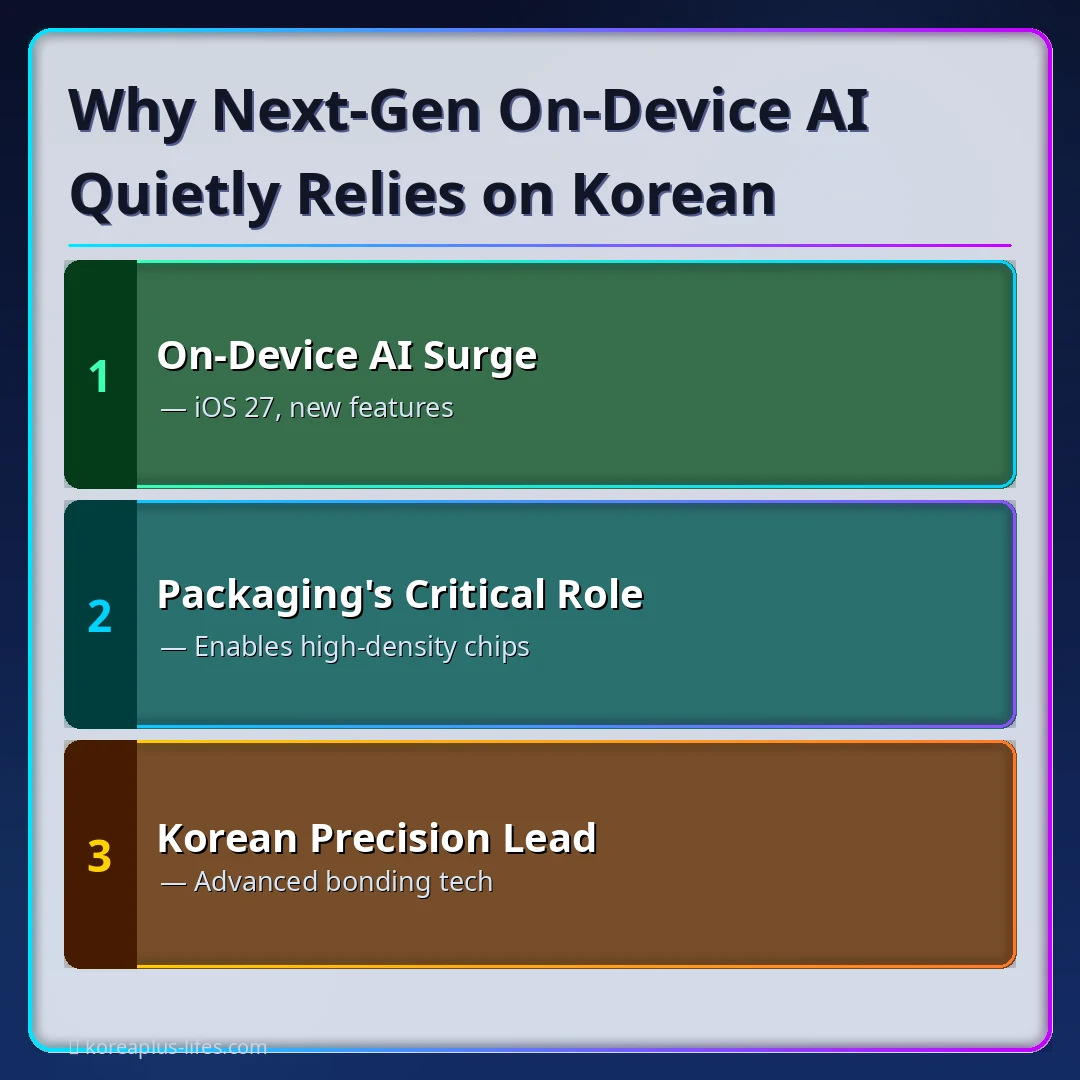 Visual representation of packaging and Korea's role in the global k-semiconductor industry